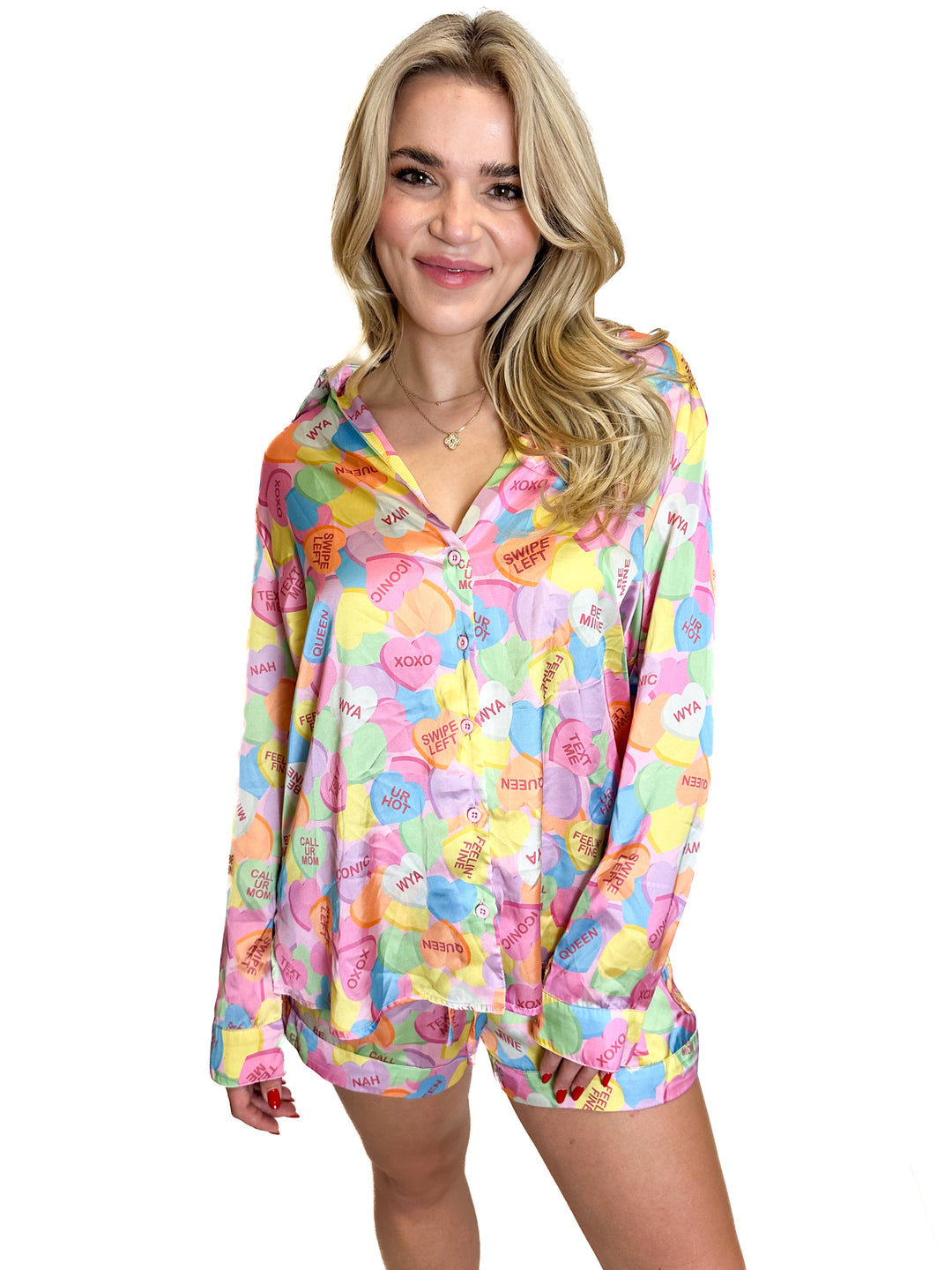 Show Me Your Mumu Conversation Hearts Pajamas (XS)