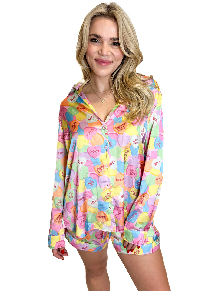 Show Me Your Mumu Conversation Hearts Pajamas (XS)
