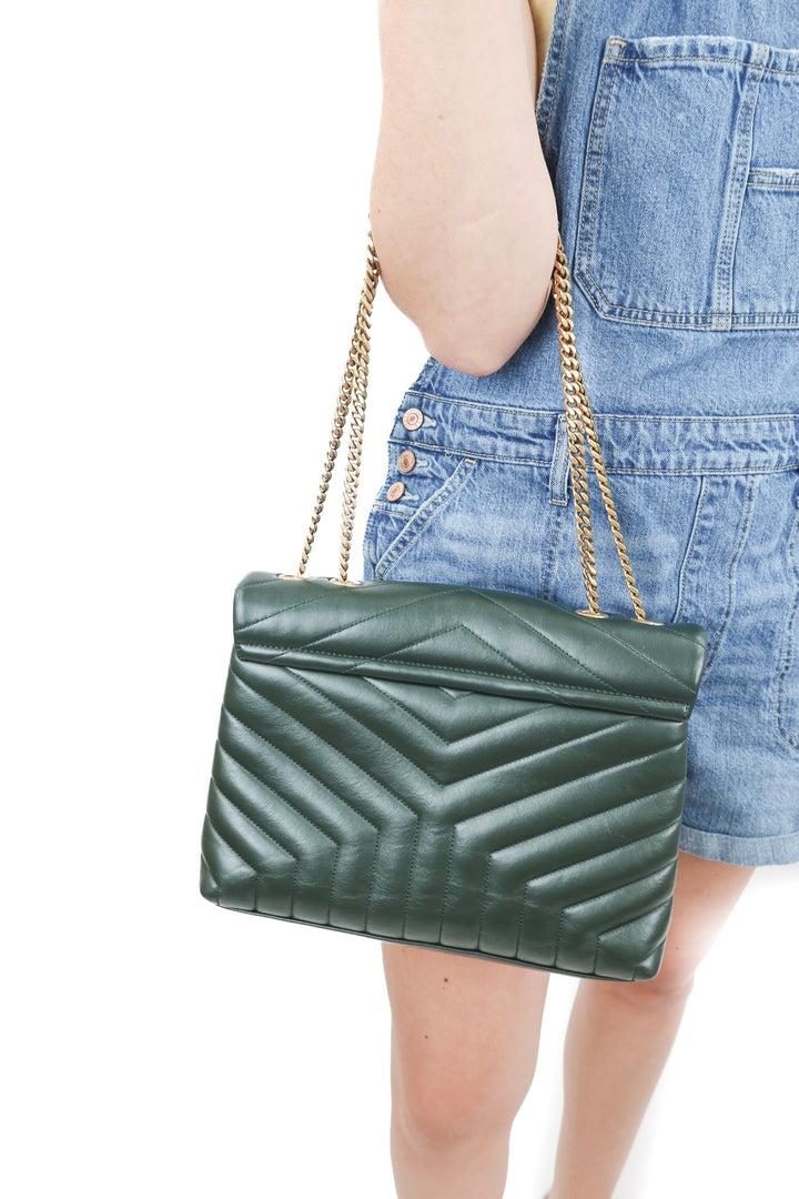 YSL Medium Loulou Matelassé Leather Shoulder Bag NWOT (retail $2,900)