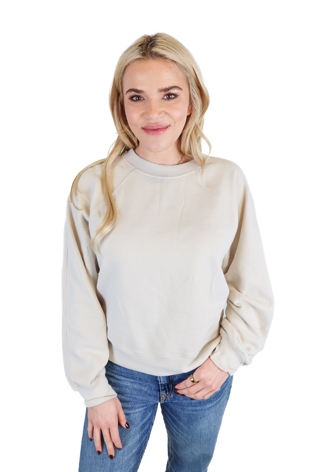 Abercrombie & Fitch beige crewneck (S)