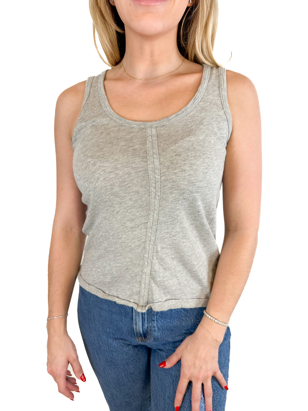 Billy Reid Cotton Cashmere Grey Tank (XS)