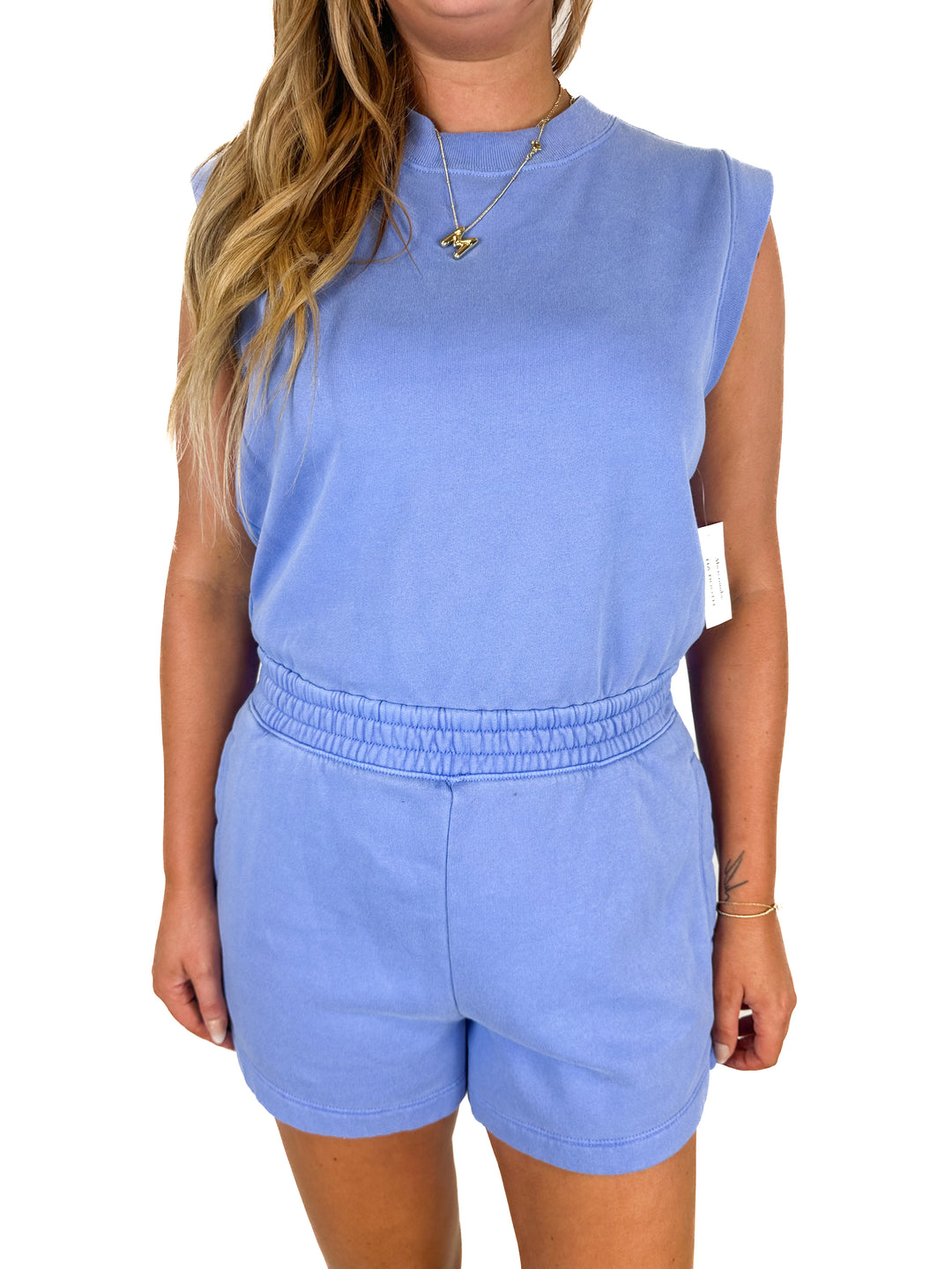Abercrombie Blue Romper NWT (M; retail $70)