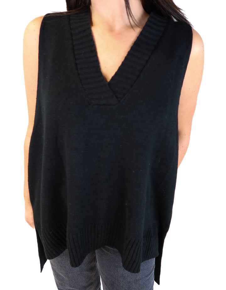The foxy kind black sweater vest (s; retail $72)