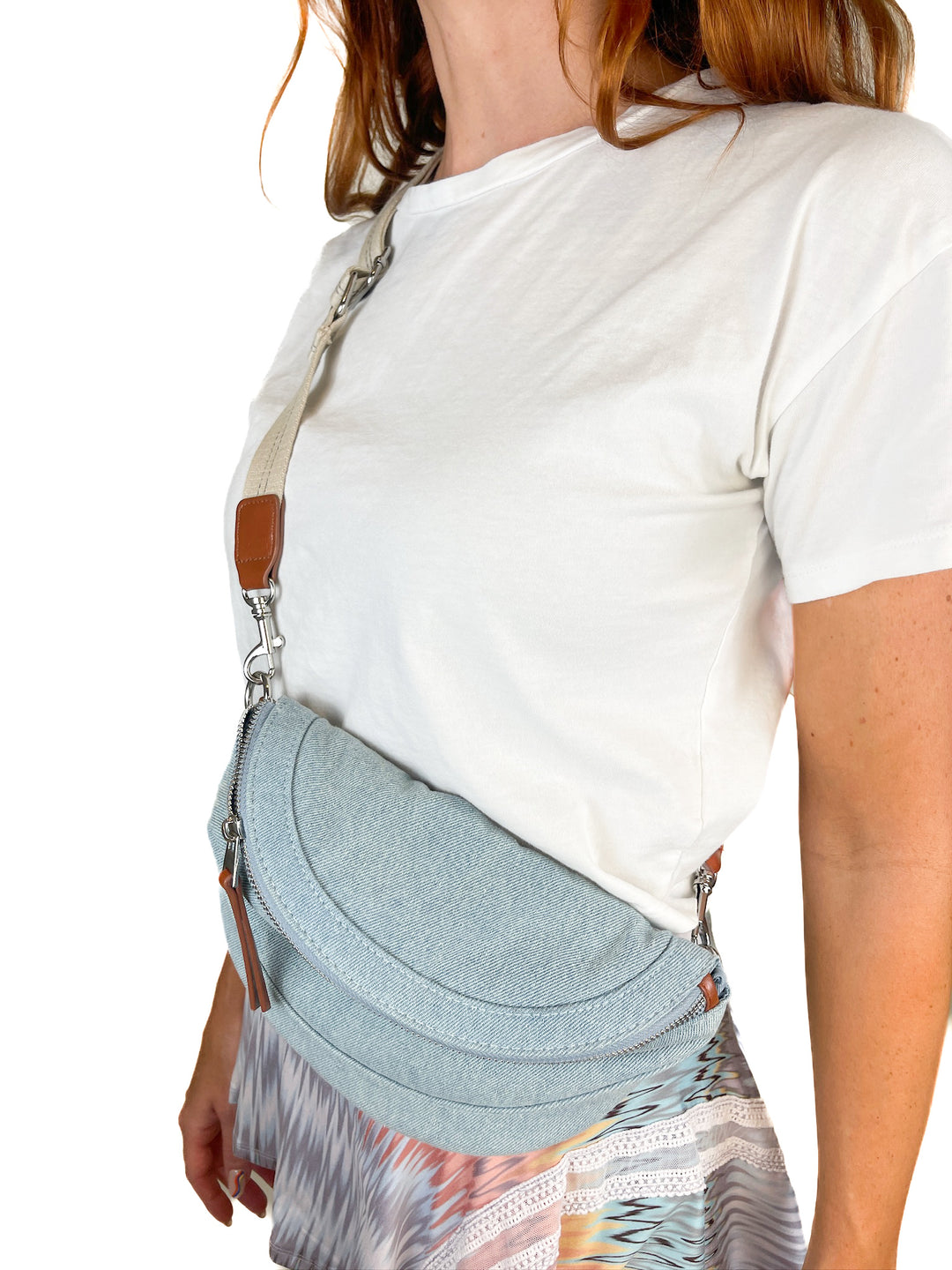 Univeral Thread Blue Denim Belt Bag