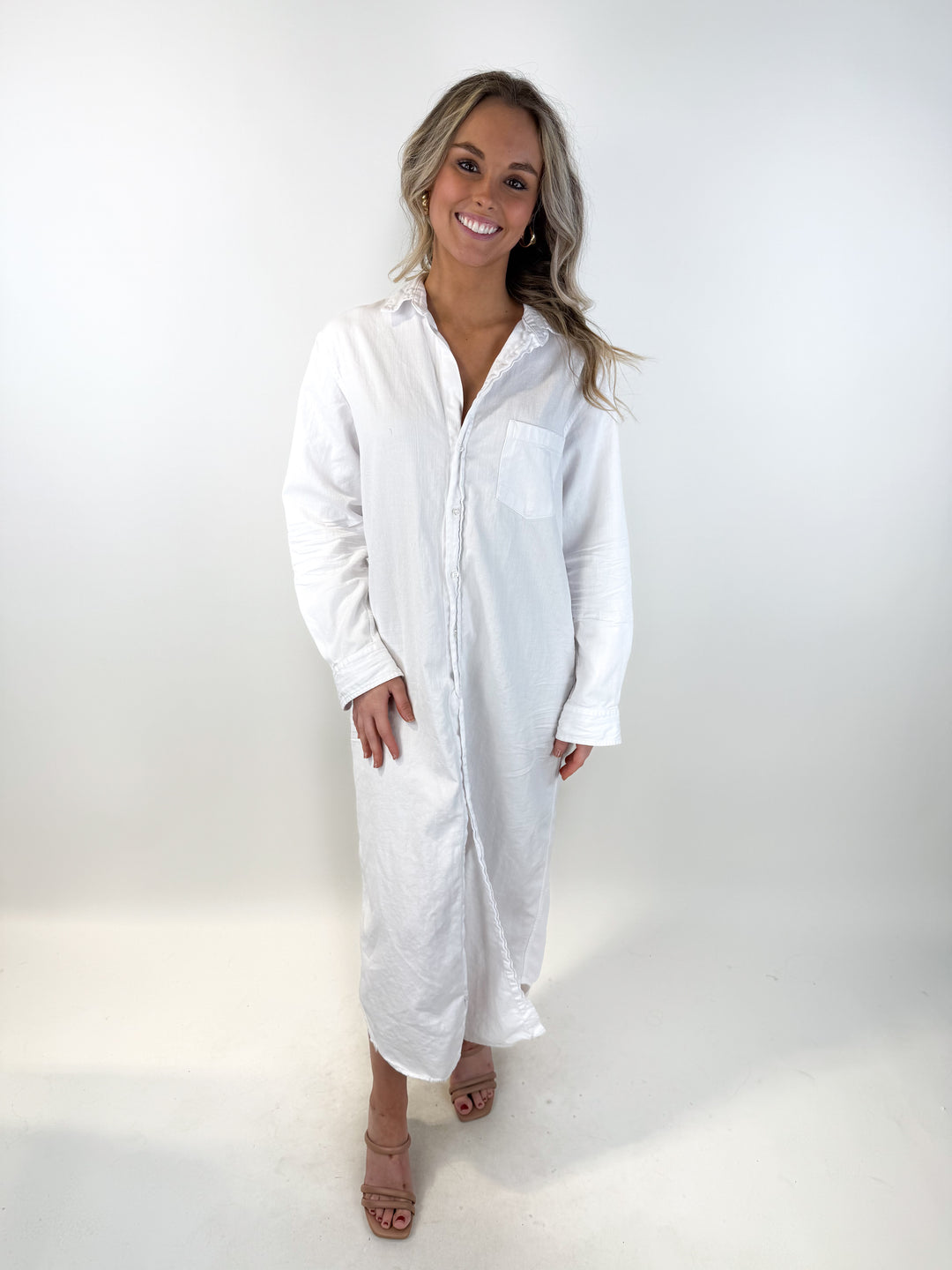 SOLD: Frank & Eileen Rory Maxi Shirt Dress (M; retail $328)