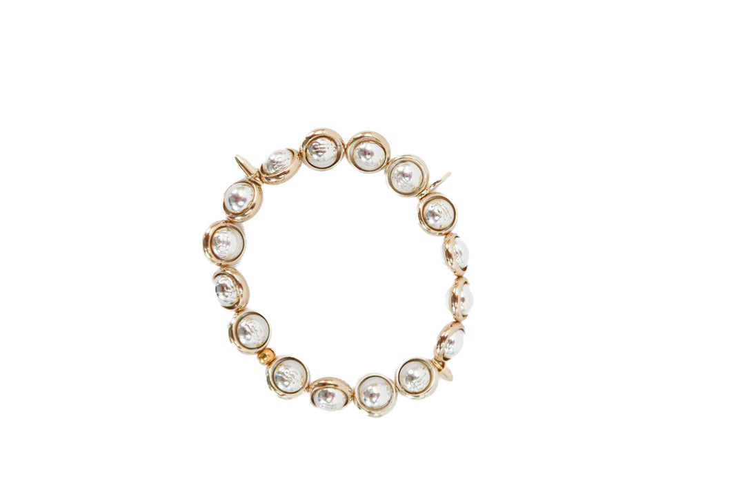 gold and silver beaded braclet