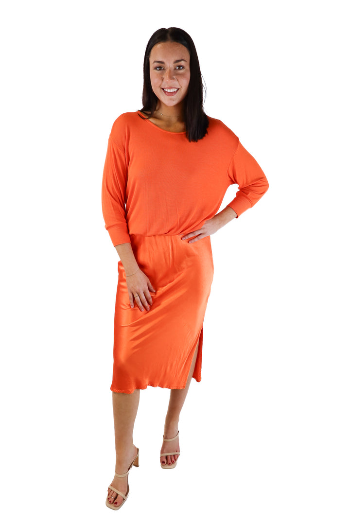 Michael Stars Satin T-Shirt Dress NWT (S; retail $198)
