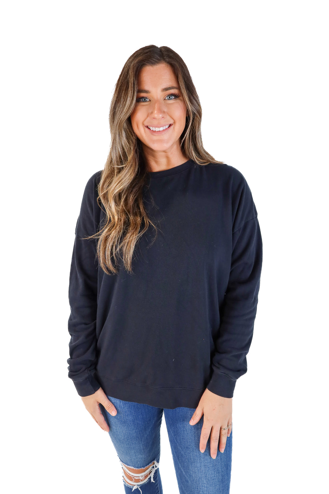 Wildfox black crewneck (s; retail $68)