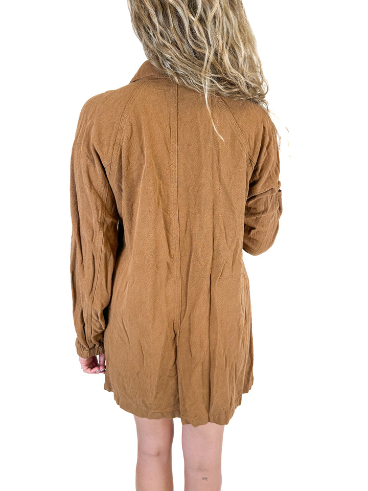 She + Sky Brown Shirt Dress NWT (L)