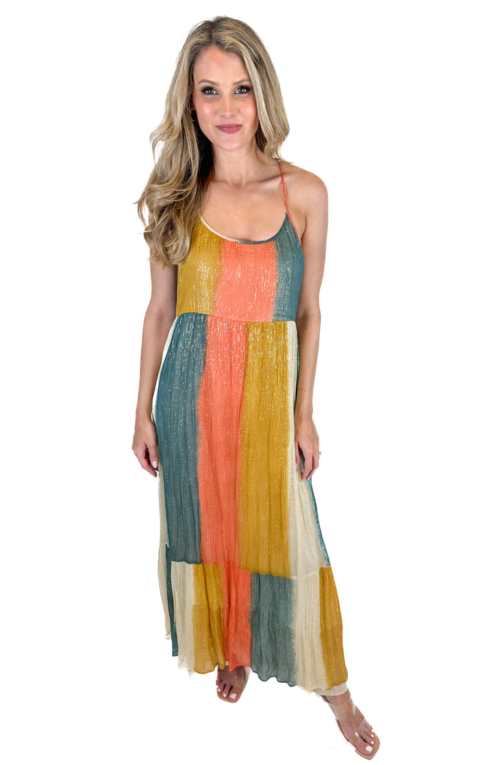 Lovestitch Metallic Maxi Dress (S)