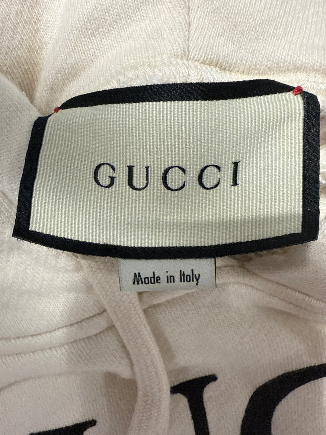 SOLD: Gucci Cream Logo Hoodie (S; retail $1,350)