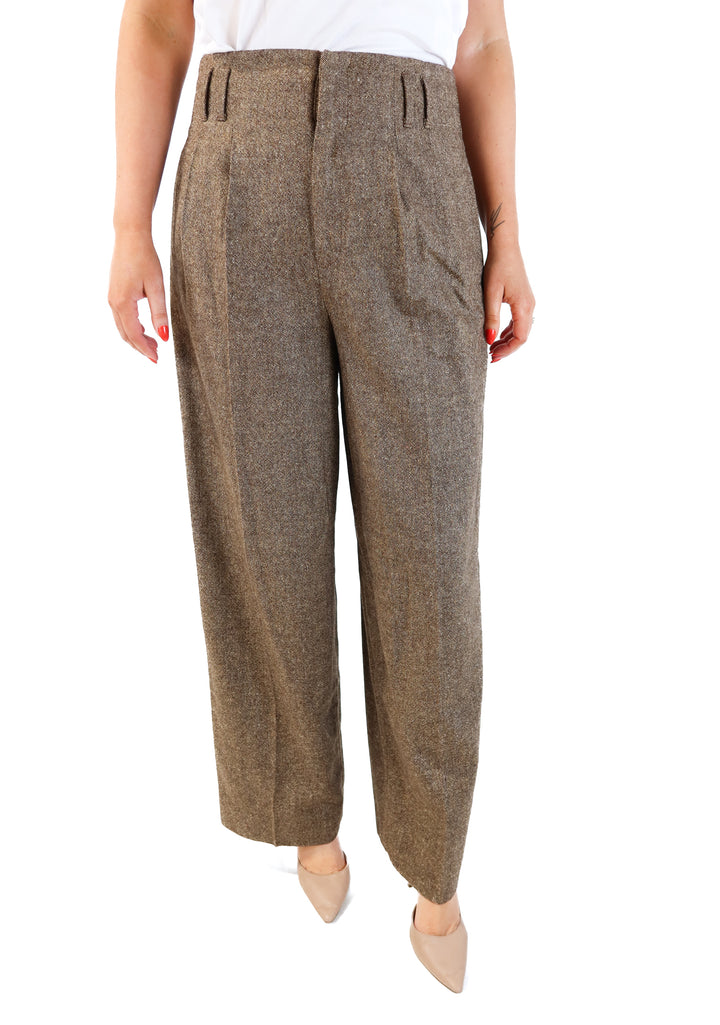 SOLD: Banana Republic brown wool trousers (8; retail $170)