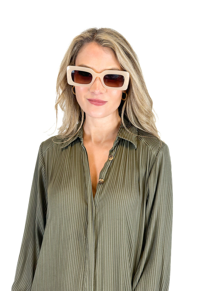 Light Pink Square Sunglasses