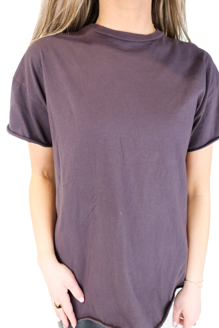 SOLD Tribe Kelley Dark Gray Raw Edge Tee (S; retail $45)