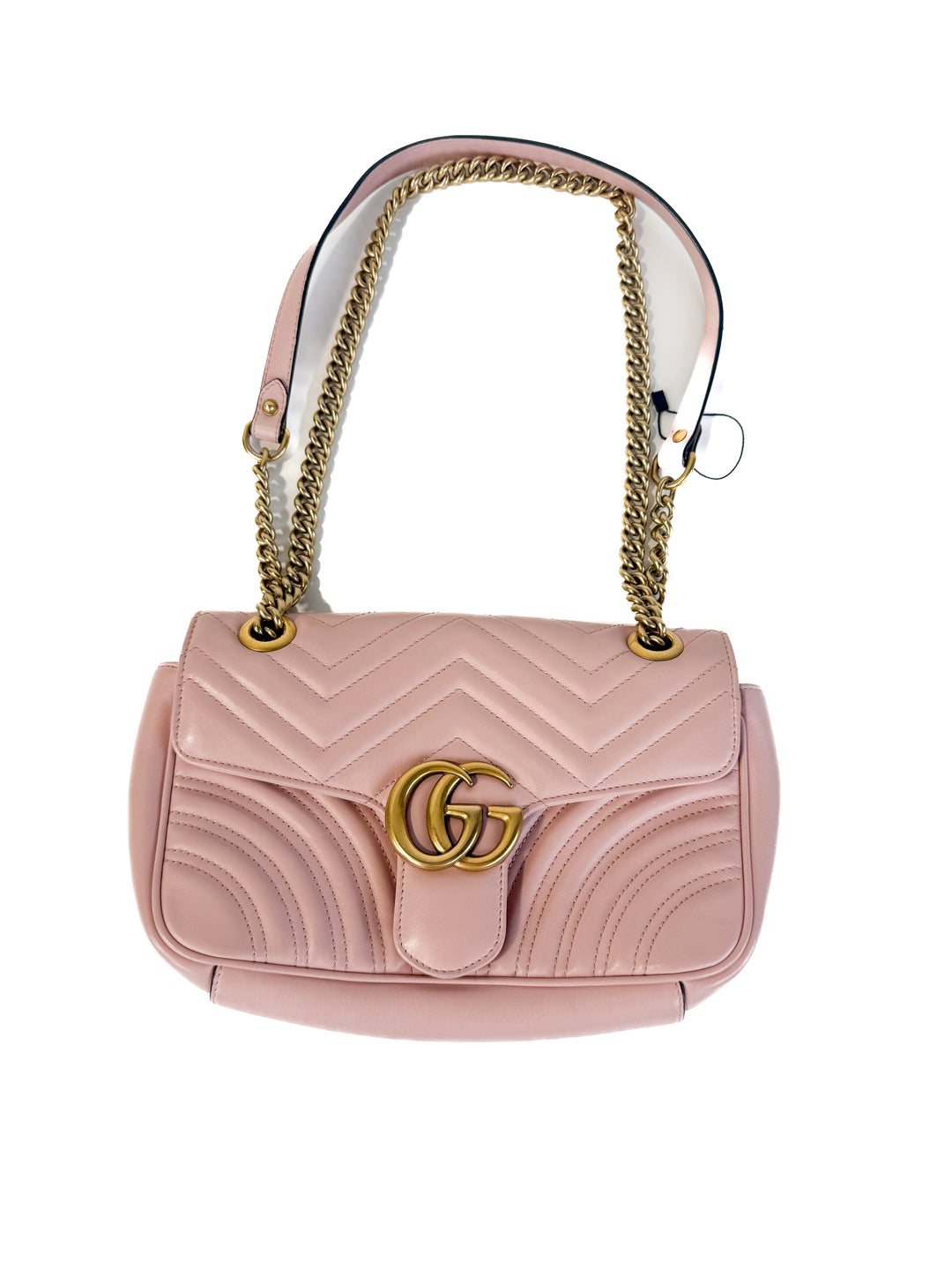 Gucci Calfskin Matelasse Small GG Marmont Shoulder Bag (retail $2,600)