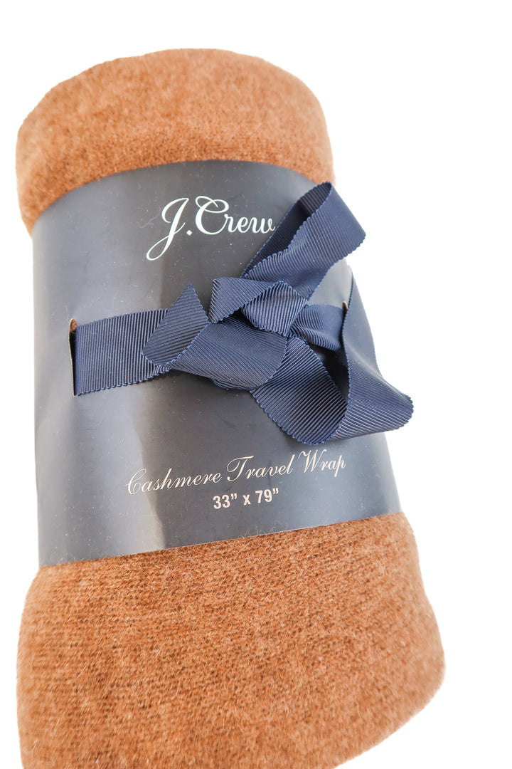 J.crew brown cashmere travel wrap NWT (retail $198)