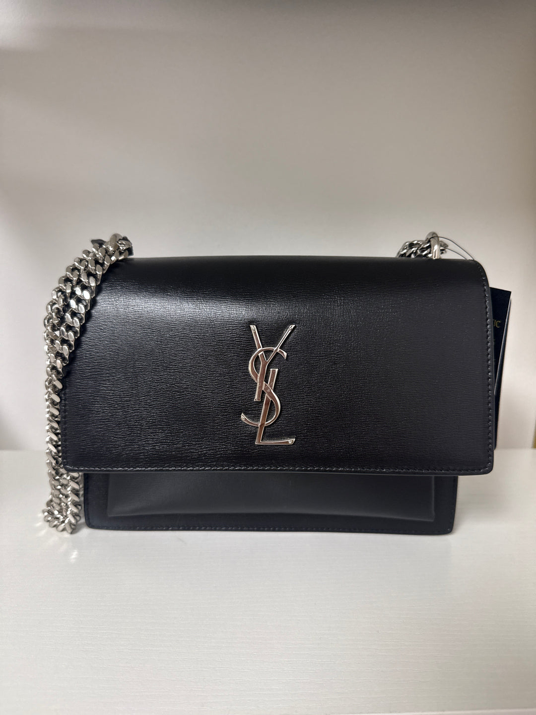 Saint Laurent black sunset leather crossbody