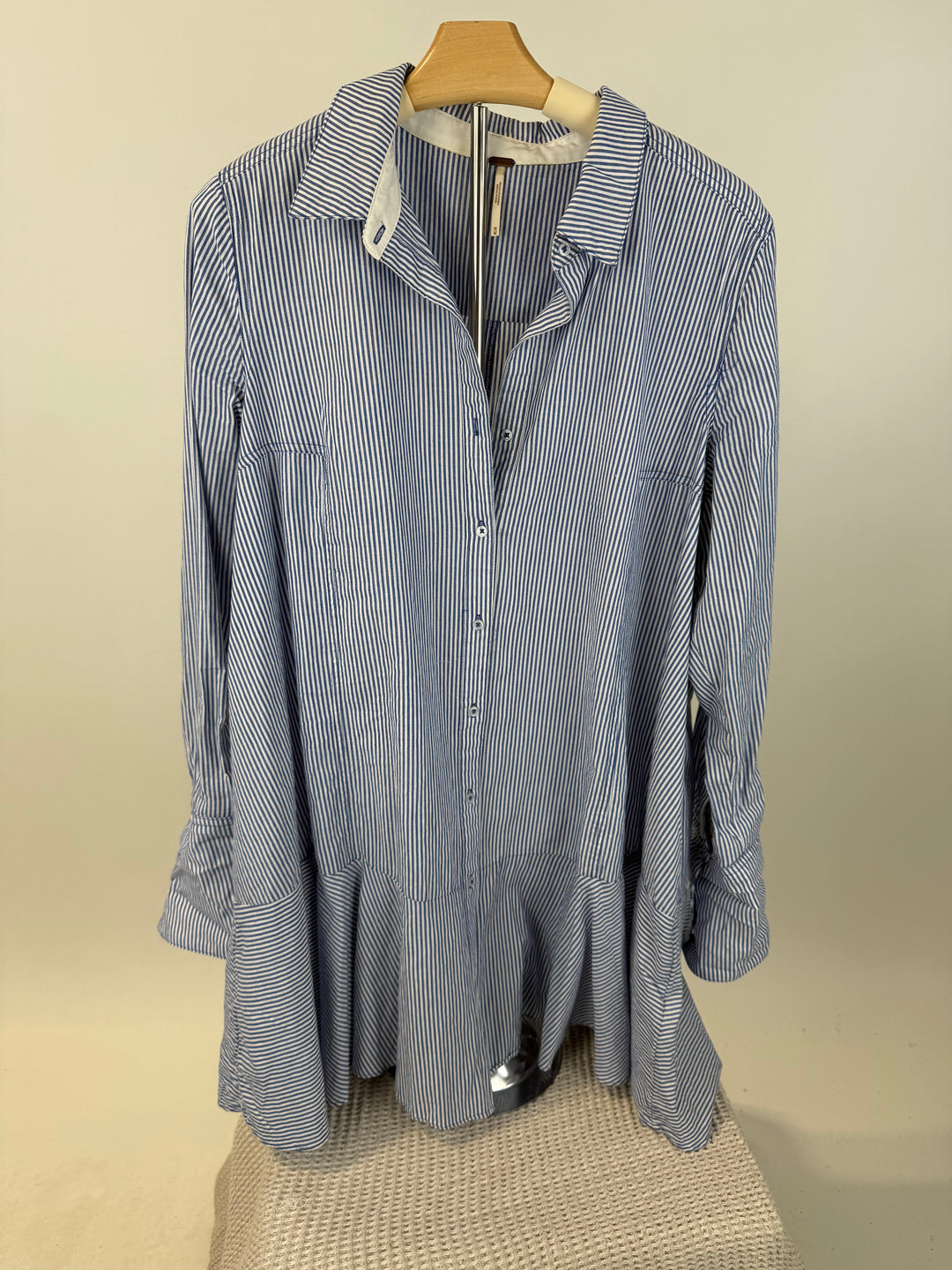 SOLD: Free People Stripe Button-Down Dress (M; retail $148)