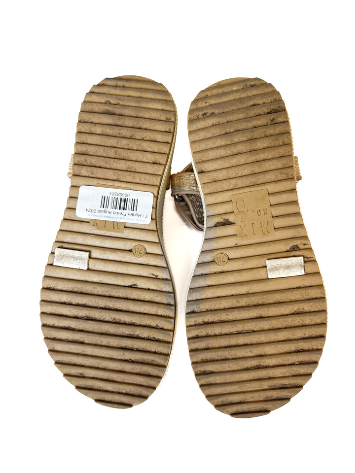 Mix No. 6 Rafia and Gold Metallic Sandals (7)
