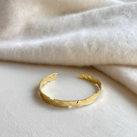 Easton Elle thin hammered gold adjustable cuff (20% off!!)