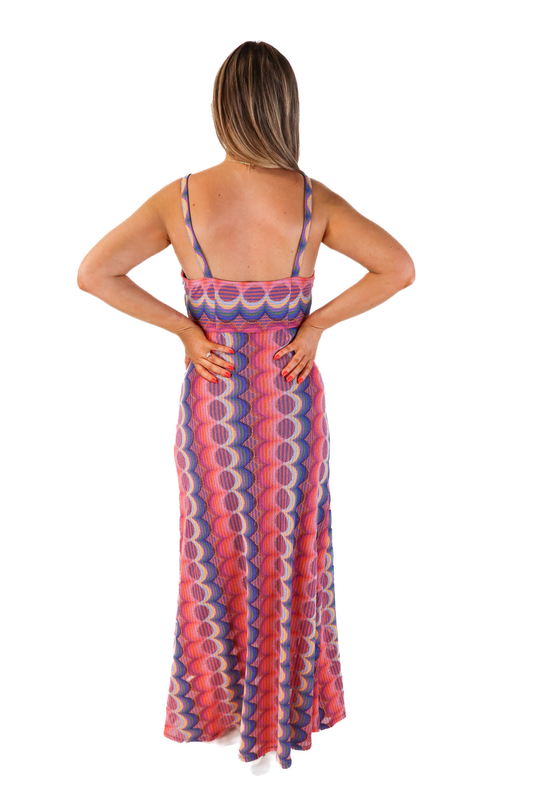 Ramy Brook multi color metallic maxi dress (10; retail $495)