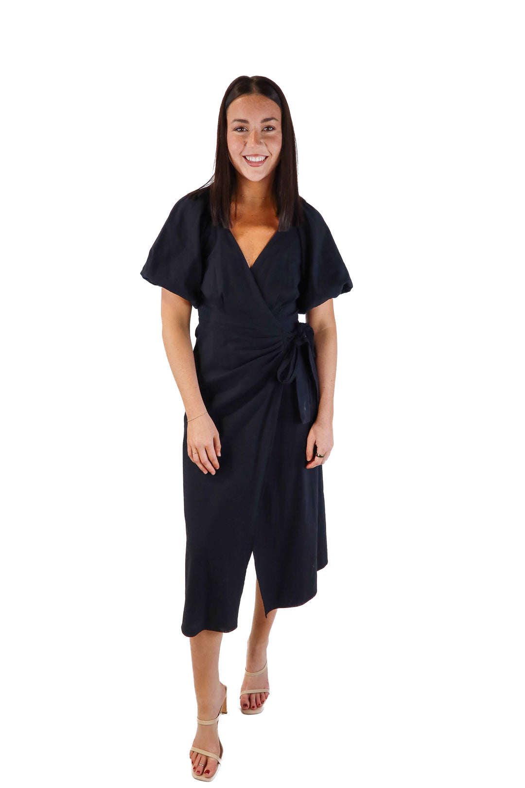 Reformation black wrap maxi dress (s; retail $298)