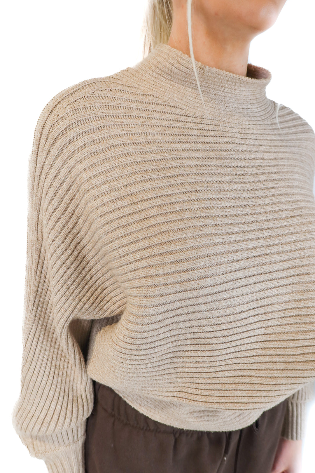 anthropologie brown dolman sleeve sweater (s; retail $98)