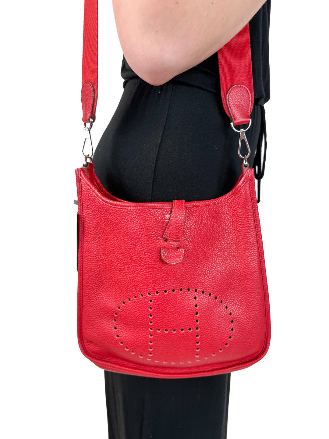 Hermes Clemence Evelyne in Rouge Casaque NWOT (retail $4,450)