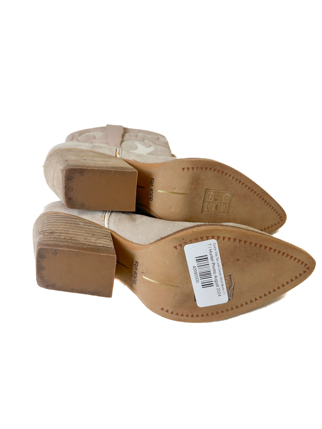 Dolce Vita Tan and Cream Short Boots (7)