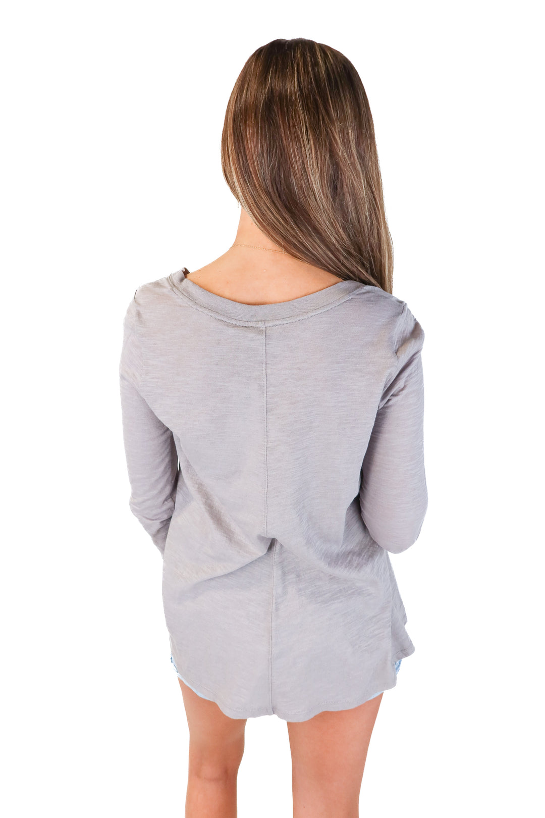 Vince Taupe Long Sleeve Scoop Neck Tee NWT (XS; Retail $115)