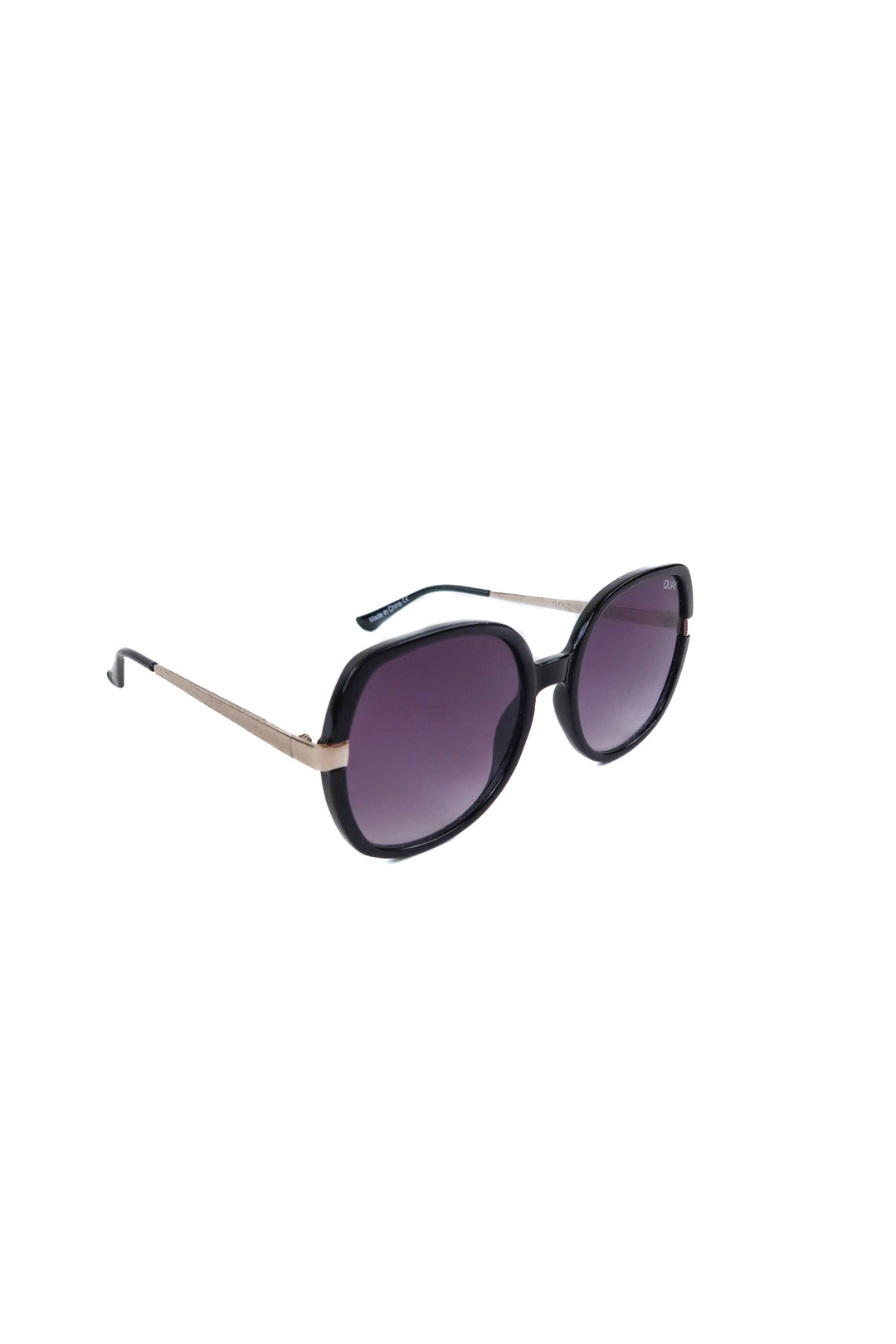 quay black large round sunglasses (retail $105)