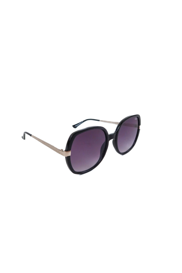 quay black large round sunglasses (retail $105)