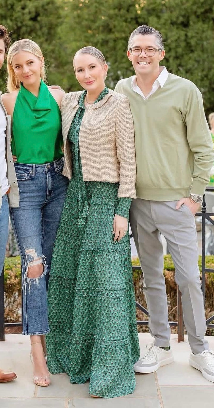 zara green satin halterneck backless top (s)
