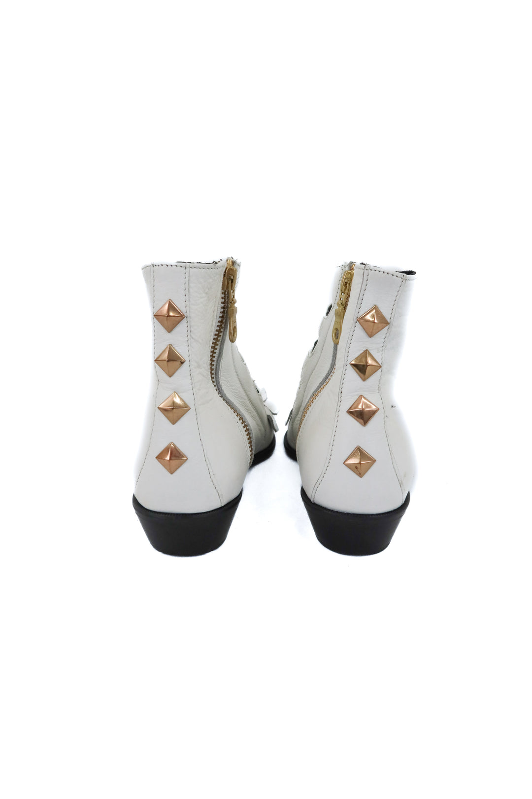 modern vice made in nyc white booties (37; retail $598)