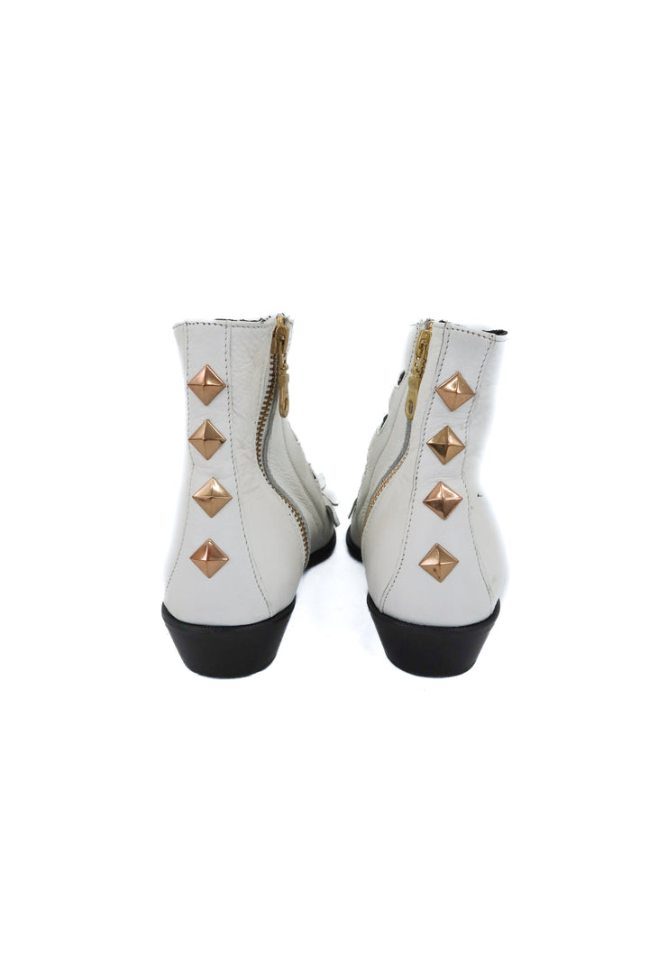 modern vice made in nyc white booties (37; retail $598)