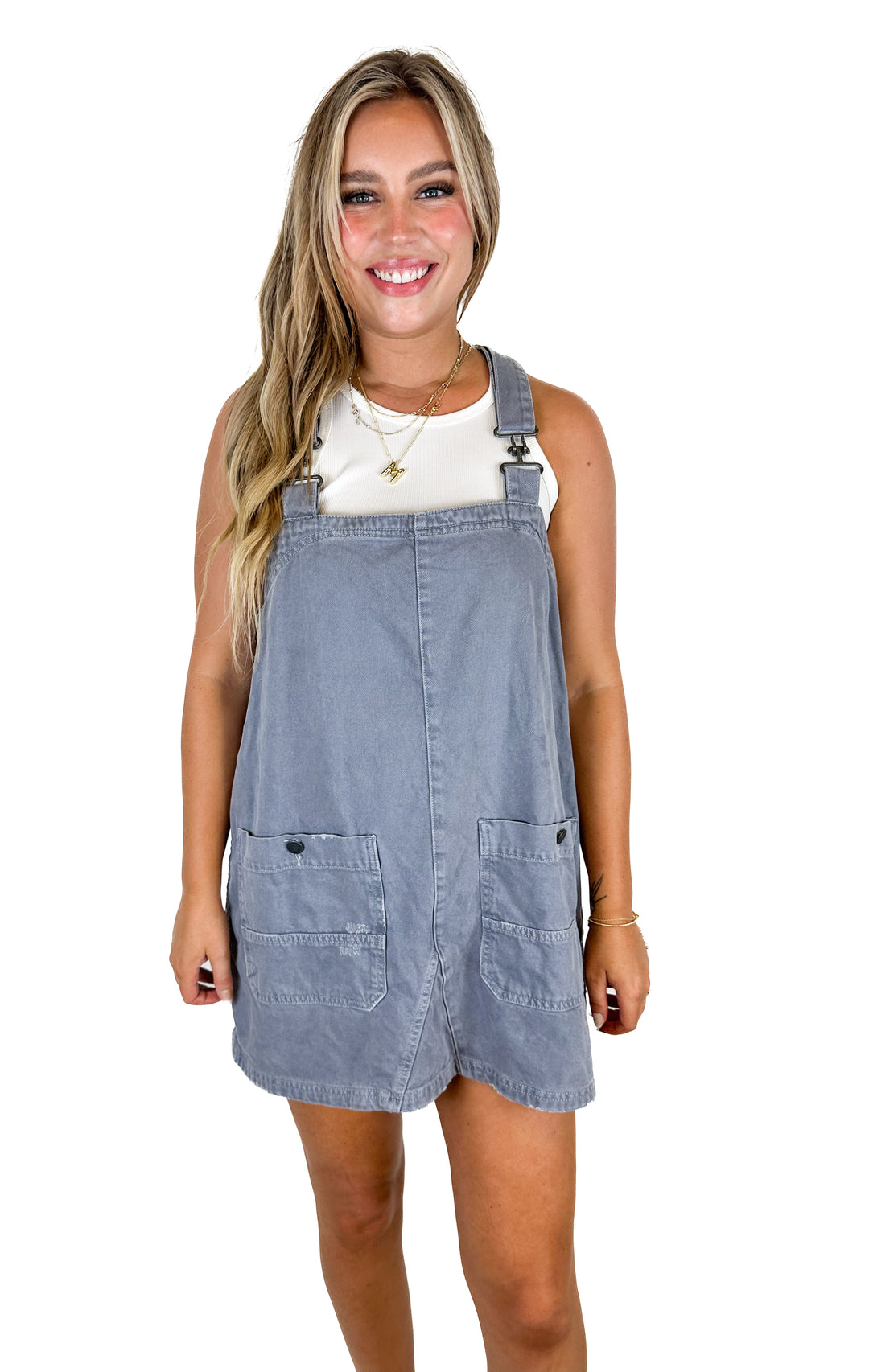Free People Overall Smock Mini dress (M)