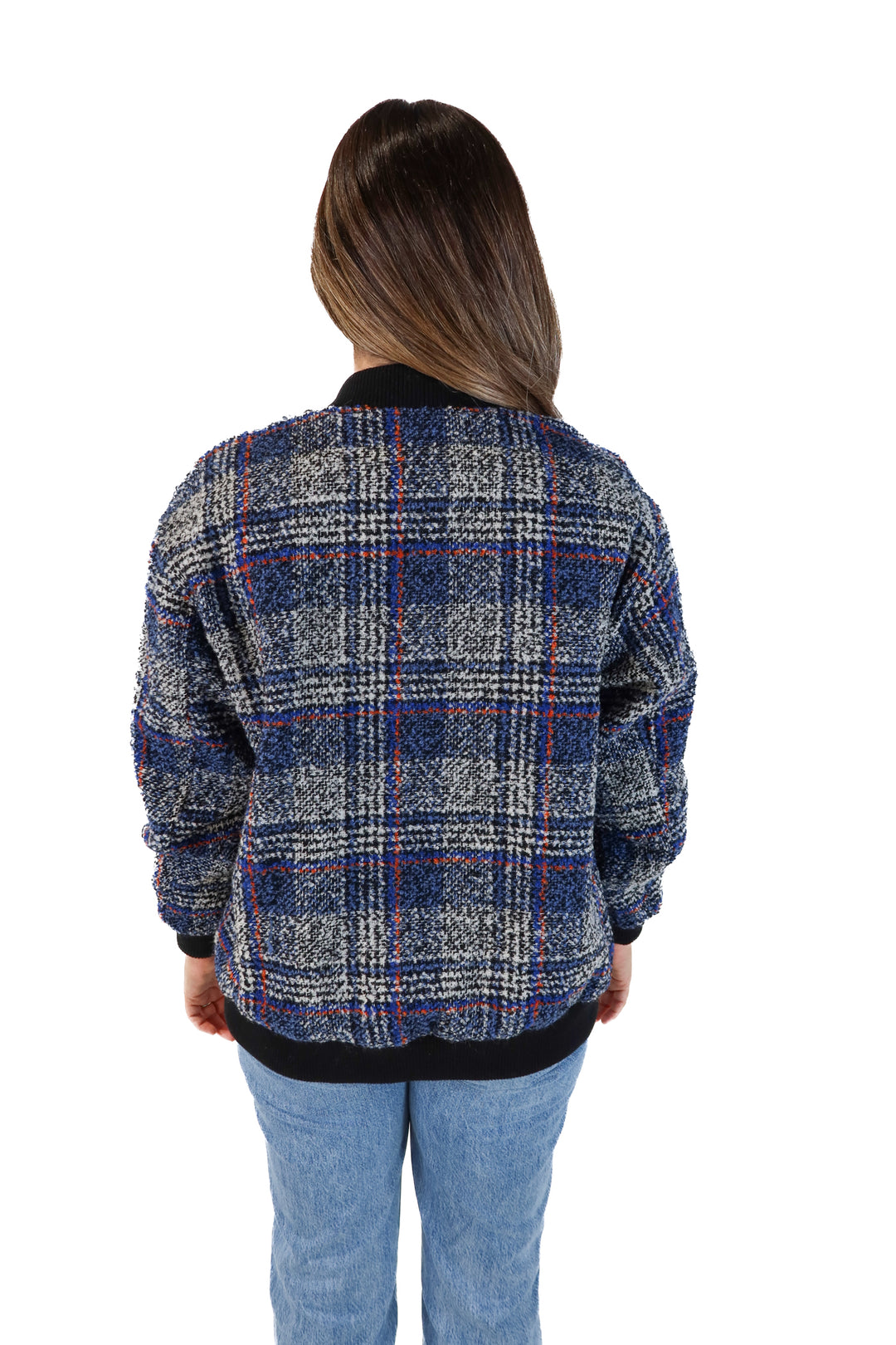 Avec Les filles Plaid Bomber Jacket (S)