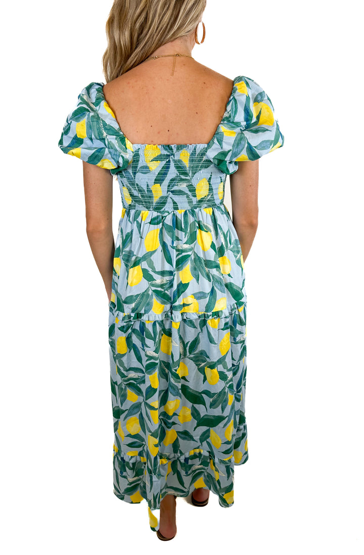 Show Me Your Mumu Lemon Print Dress (XS)
