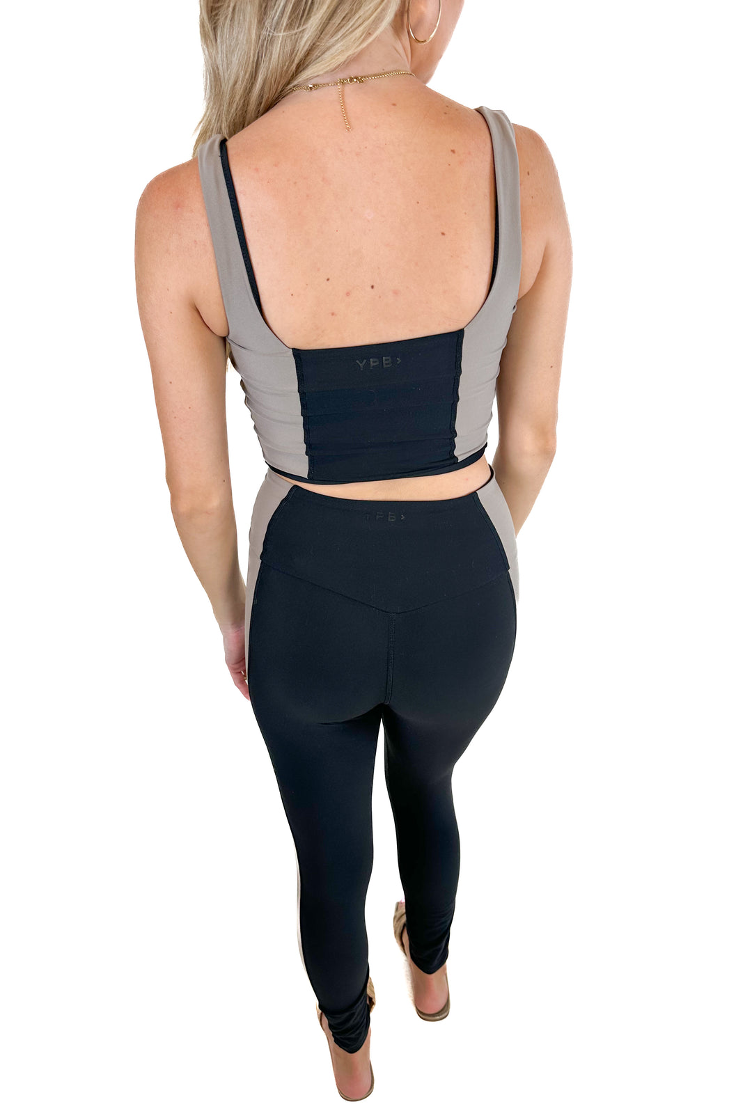 YPB Black and Tan Workout Set (S)