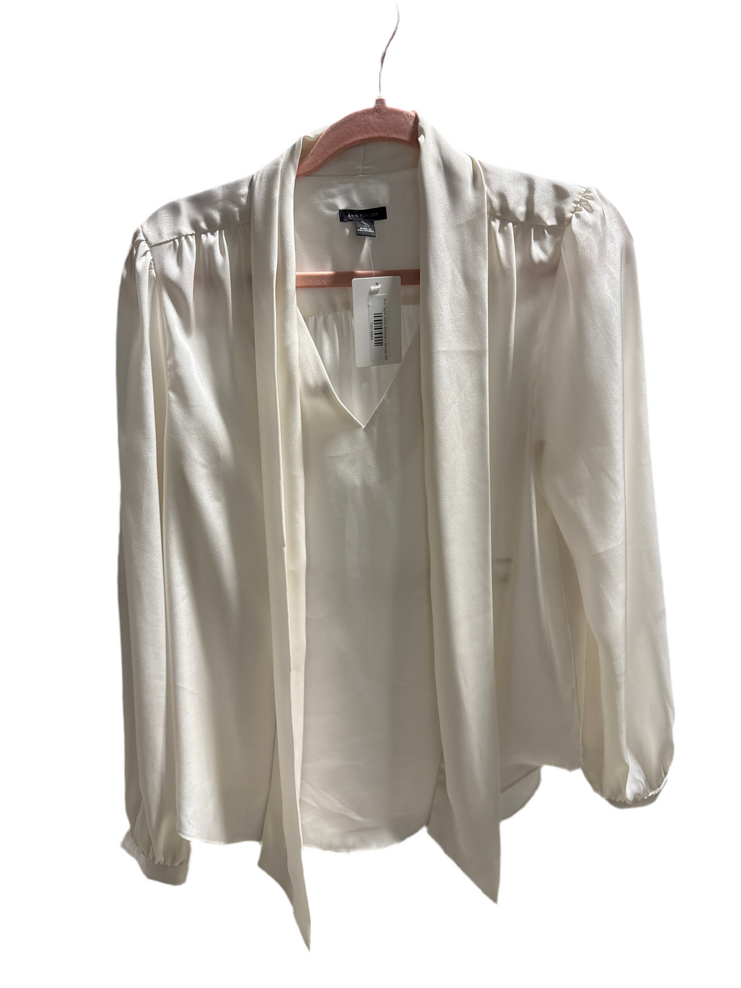 SOLD: Ann Taylor Ivory Secretary Blouse (M)