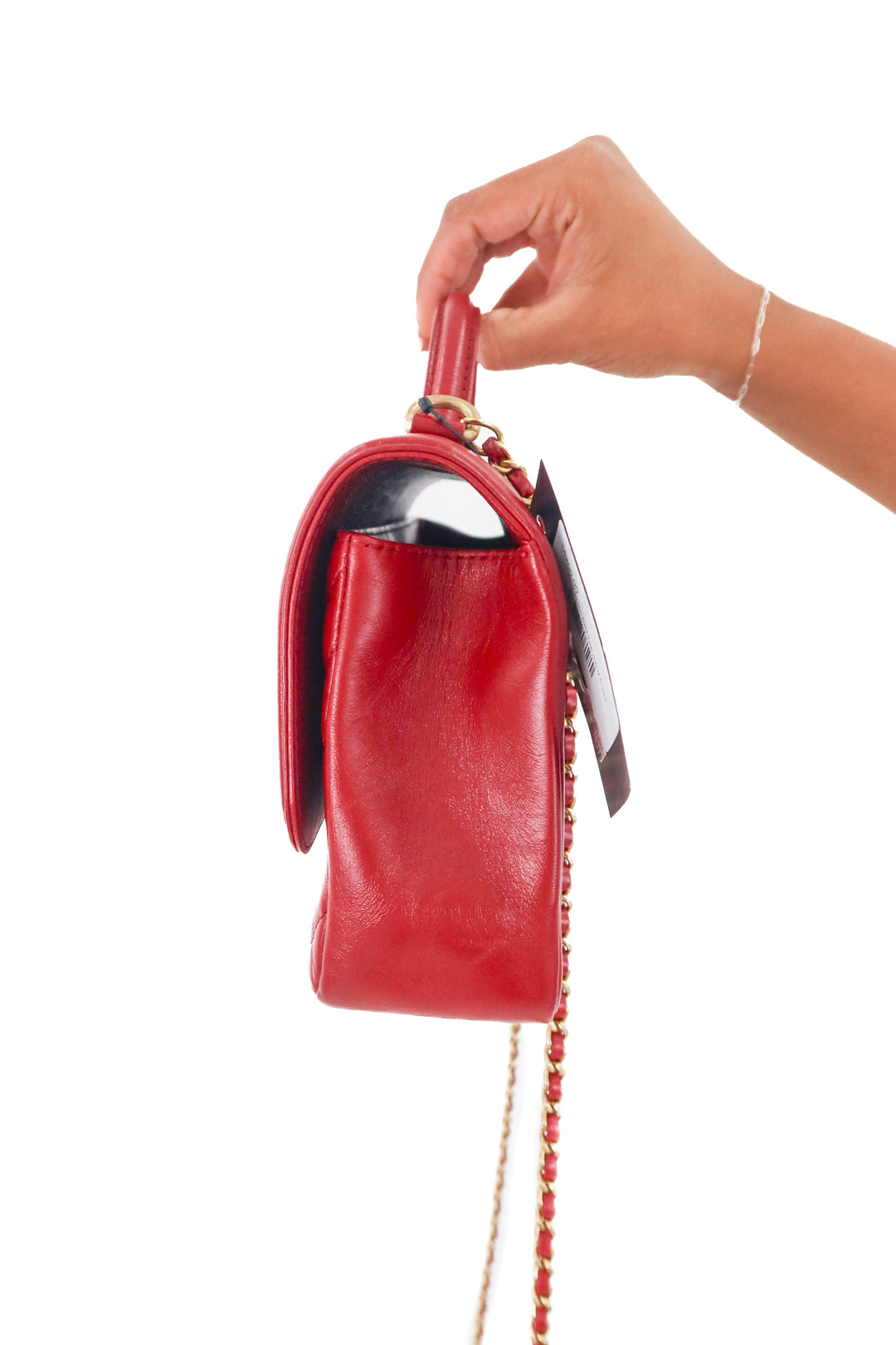 Chanel Chevron Red Two-Way Single Flap (est. retail $8,900)