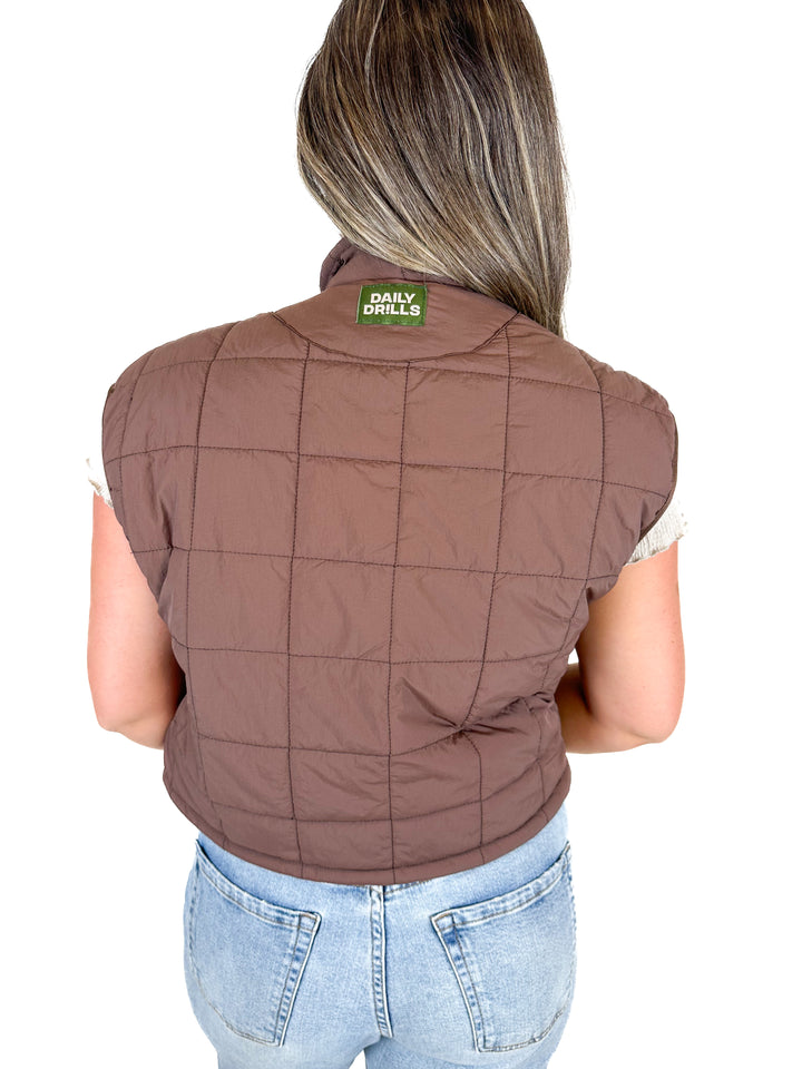 Daily Drills Brown Zip Up Vest (XS/S)