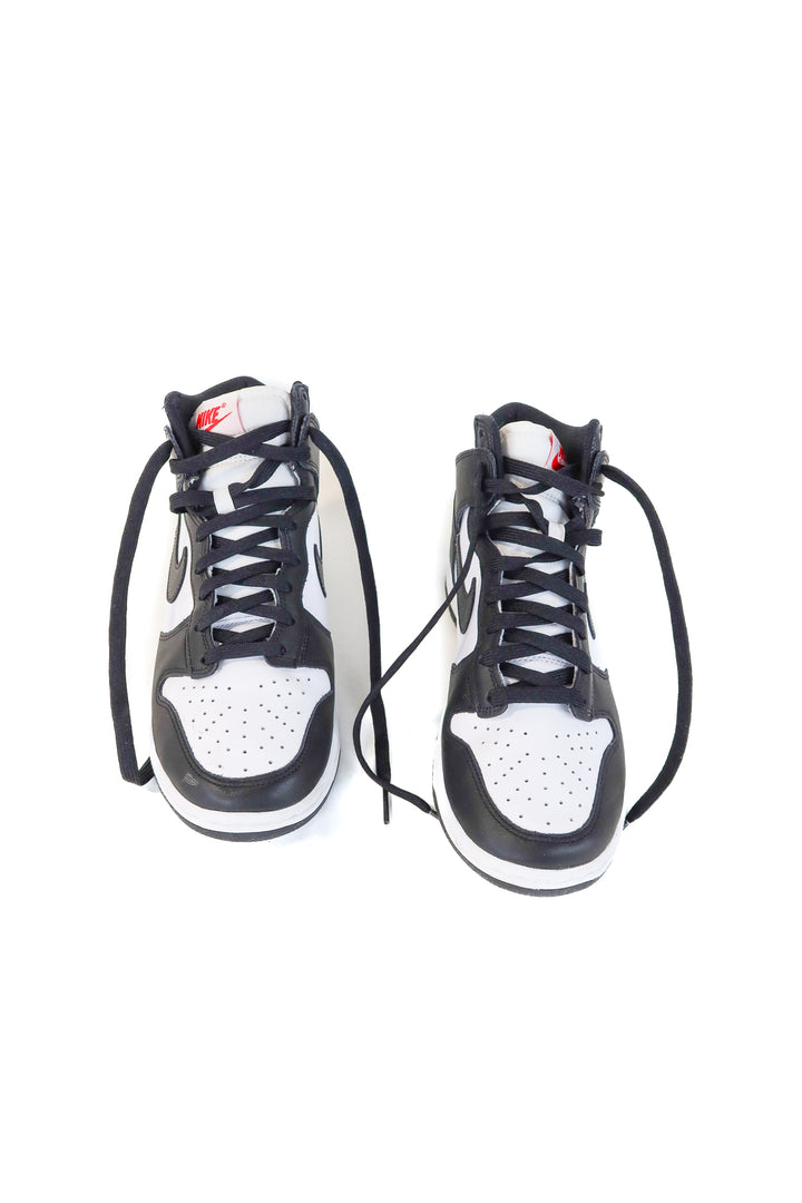 nike black/white high top sneakers (8)