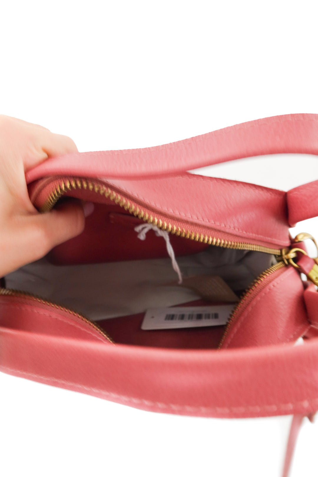 madewell pink leather crossbody