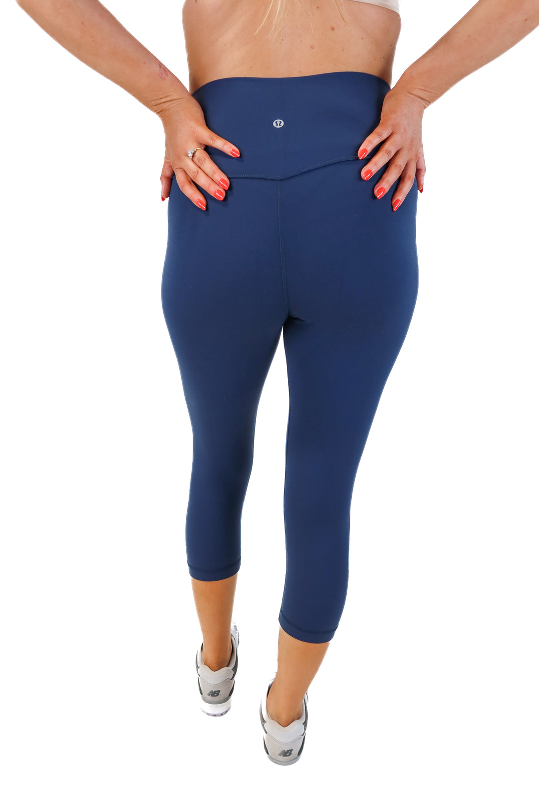 Lululemon blue cropped leggings (M; retails for $98)