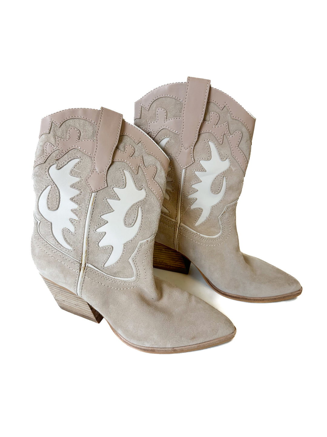 Dolce Vita Tan and Cream Short Boots (7)