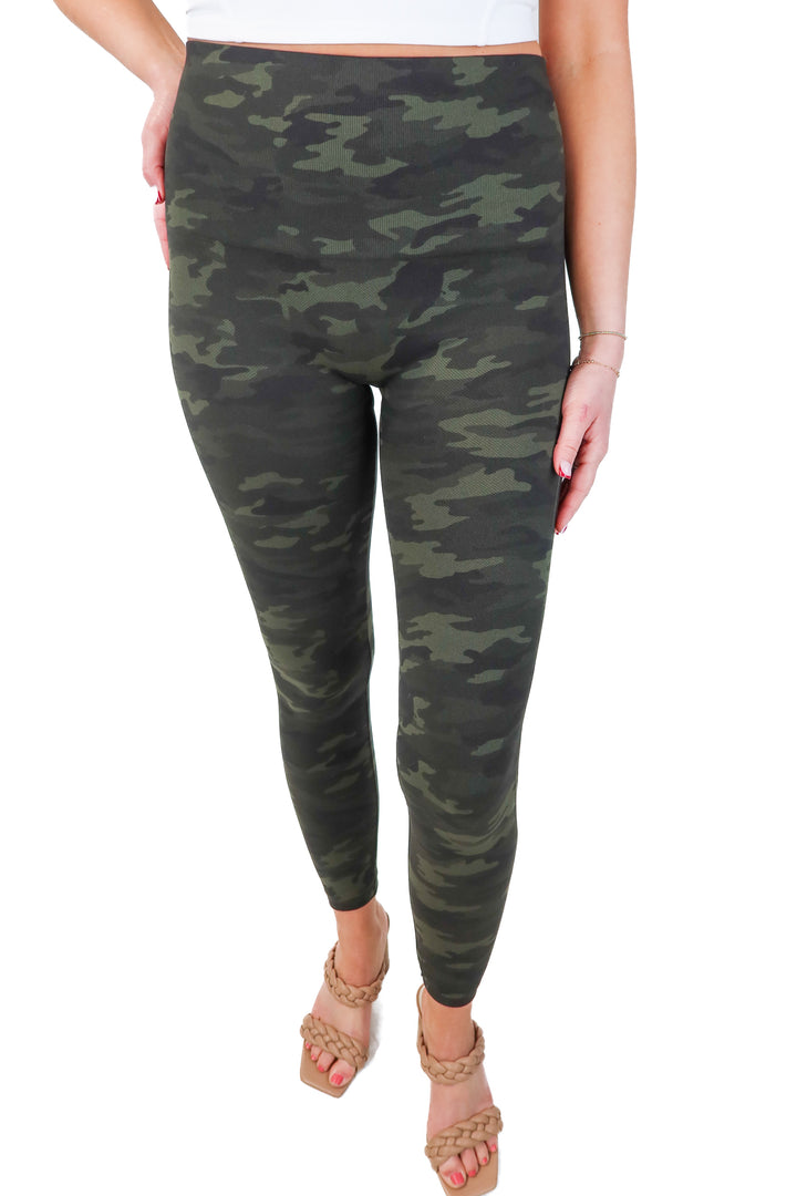 Spanx Green Camo Leggings (S)