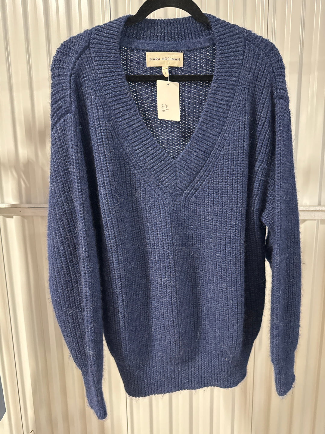 SOLD: Mara Hoffman Navy Knit Sweater (S; retail $495)