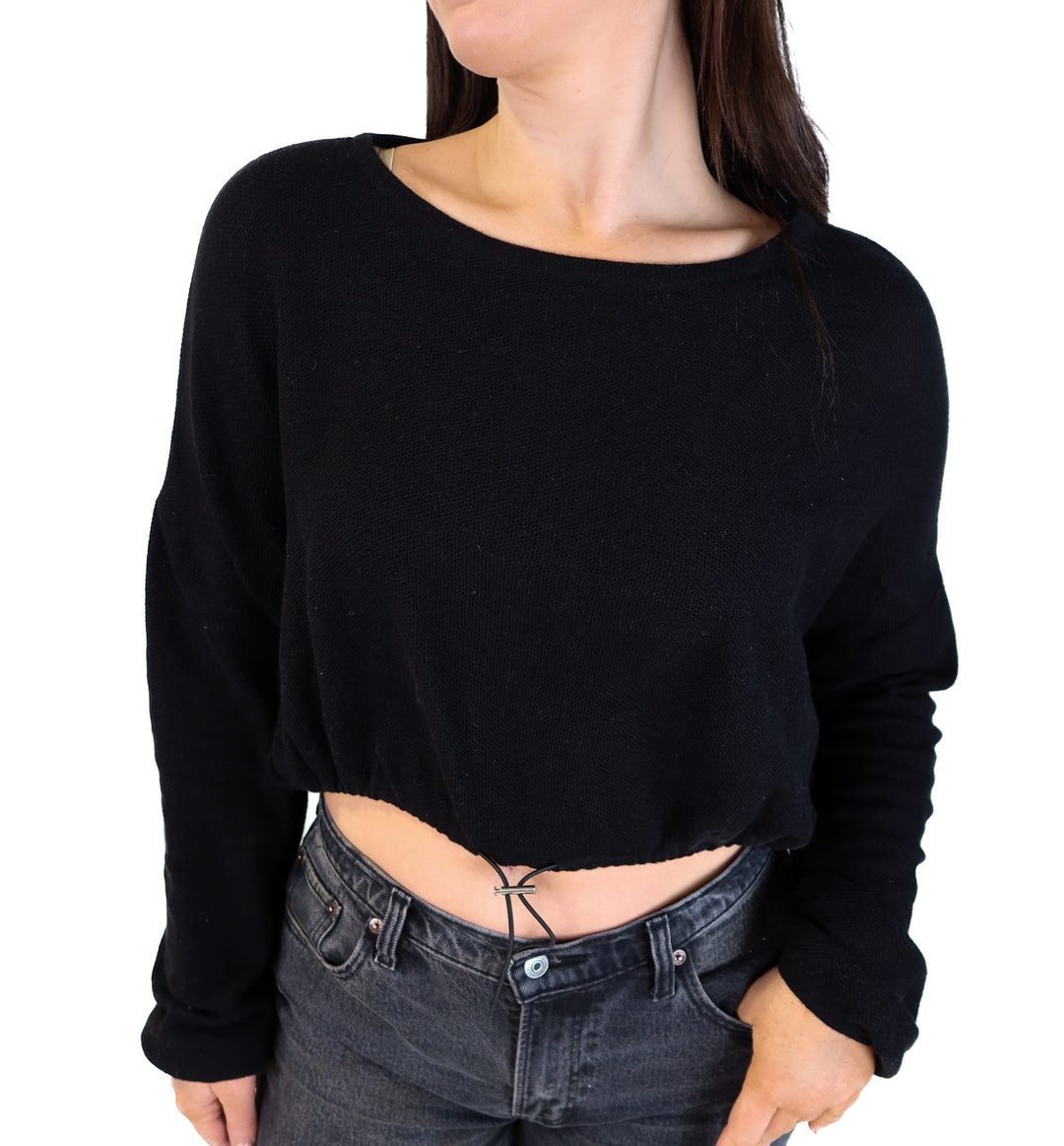 Forever21 black cinched sweater (L)