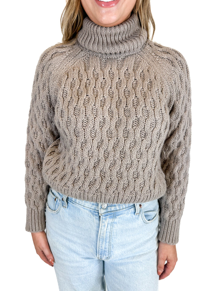 H&M Cable-knit Turtleneck Sweater (M)